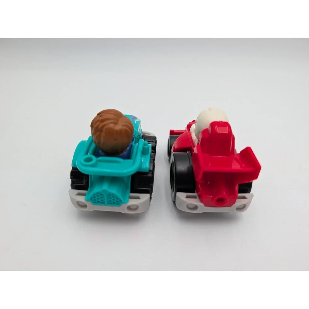 Fisher Price Little People Wheelies Toy Cars Red Teal Race Car Tractor 2019